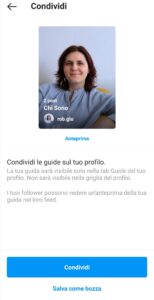 Guide Instagram - salva bozza